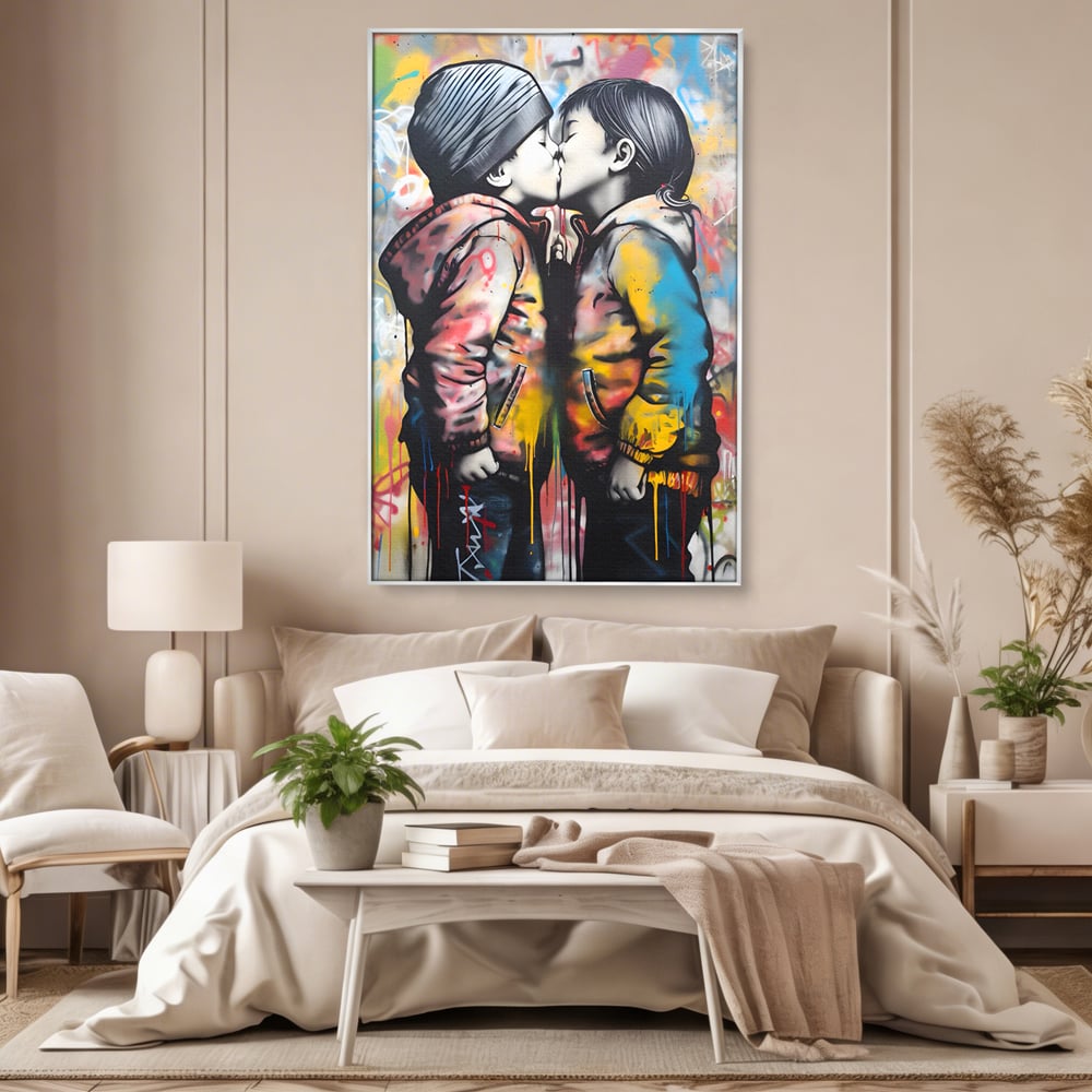 Tablou Canvas Premium LuxCanva® C1127, Inocenta Copiilor , Culori, Dragoste, Sentimente Pure, Living Room, Bar, Relaxare, Culori Vibrante