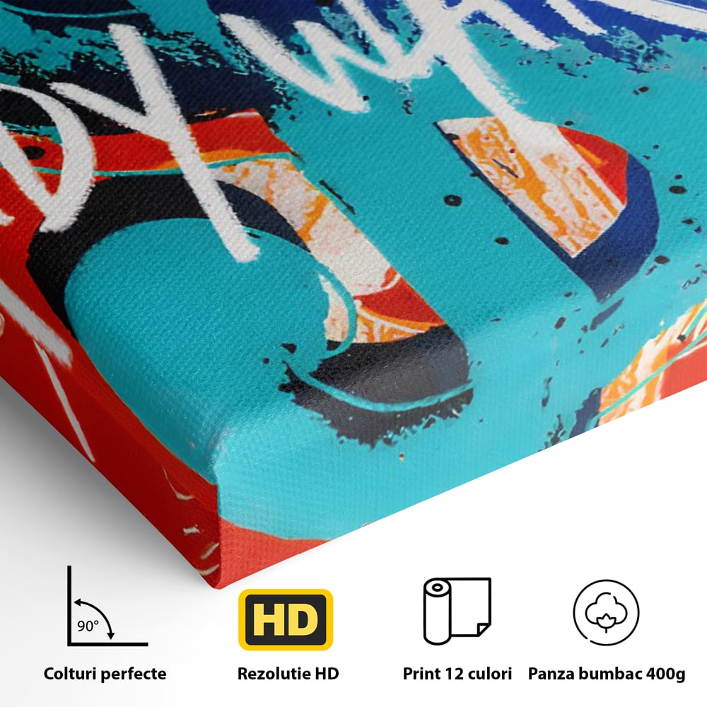 LuxCanva Premium-Leinwandkunst® C1129, Das Zeichen der Macht , Farben, Dollarzeichen, Warhol, Pop Art, Wohnzimmer, Bar, entspannend, kräftige Farben