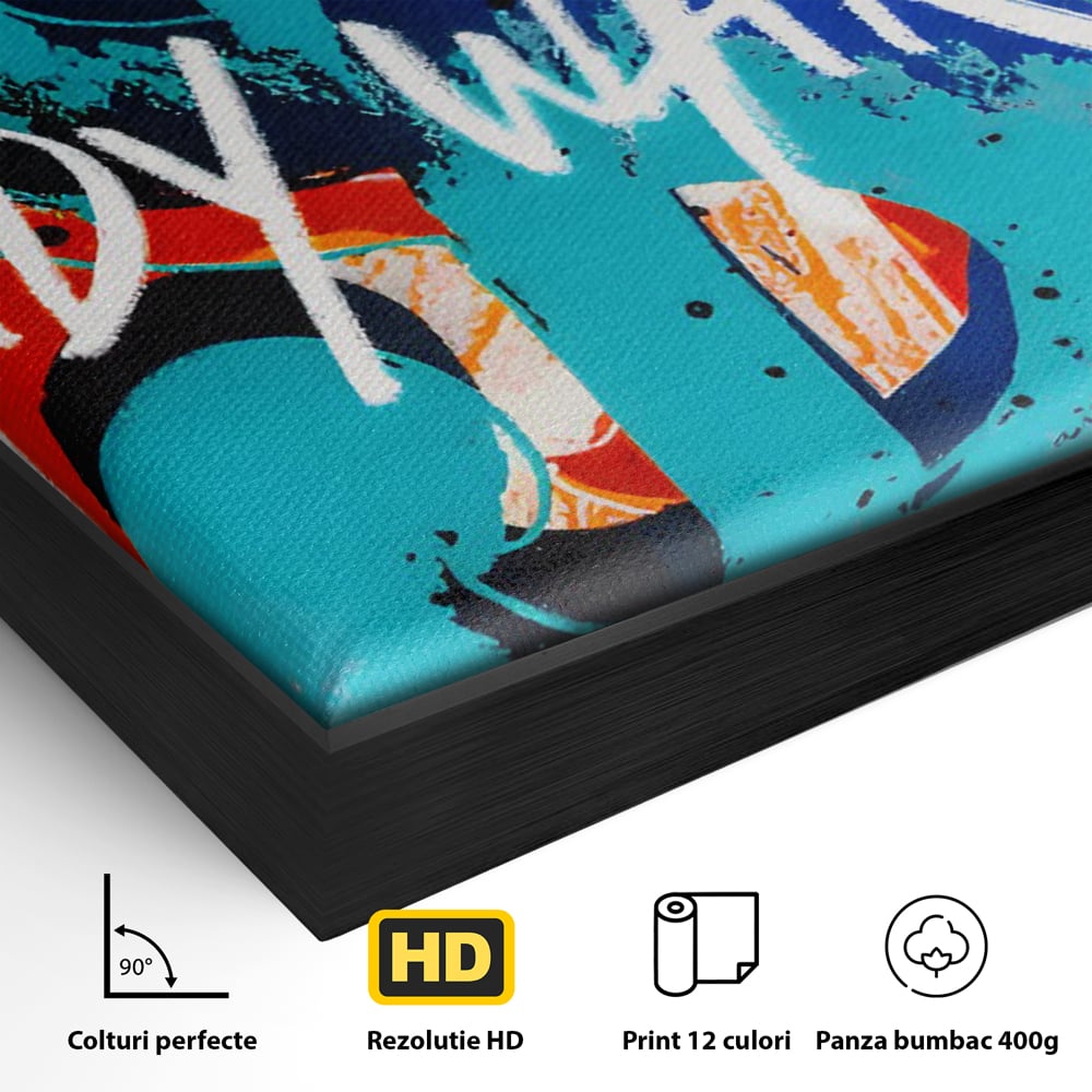 LuxCanva Premium-Leinwandkunst® C1129, Das Zeichen der Macht , Farben, Dollarzeichen, Warhol, Pop Art, Wohnzimmer, Bar, entspannend, kräftige Farben
