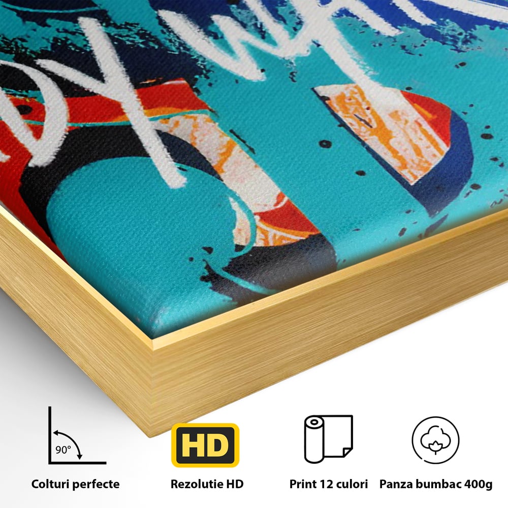 LuxCanva Premium-Leinwandkunst® C1129, Das Zeichen der Macht , Farben, Dollarzeichen, Warhol, Pop Art, Wohnzimmer, Bar, entspannend, kräftige Farben