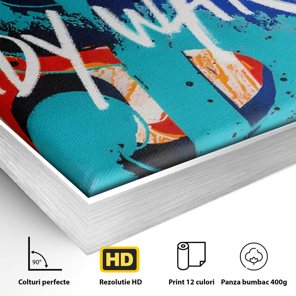 LuxCanva Premium-Leinwandkunst® C1129, Das Zeichen der Macht , Farben, Dollarzeichen, Warhol, Pop Art, Wohnzimmer, Bar, entspannend, kräftige Farben