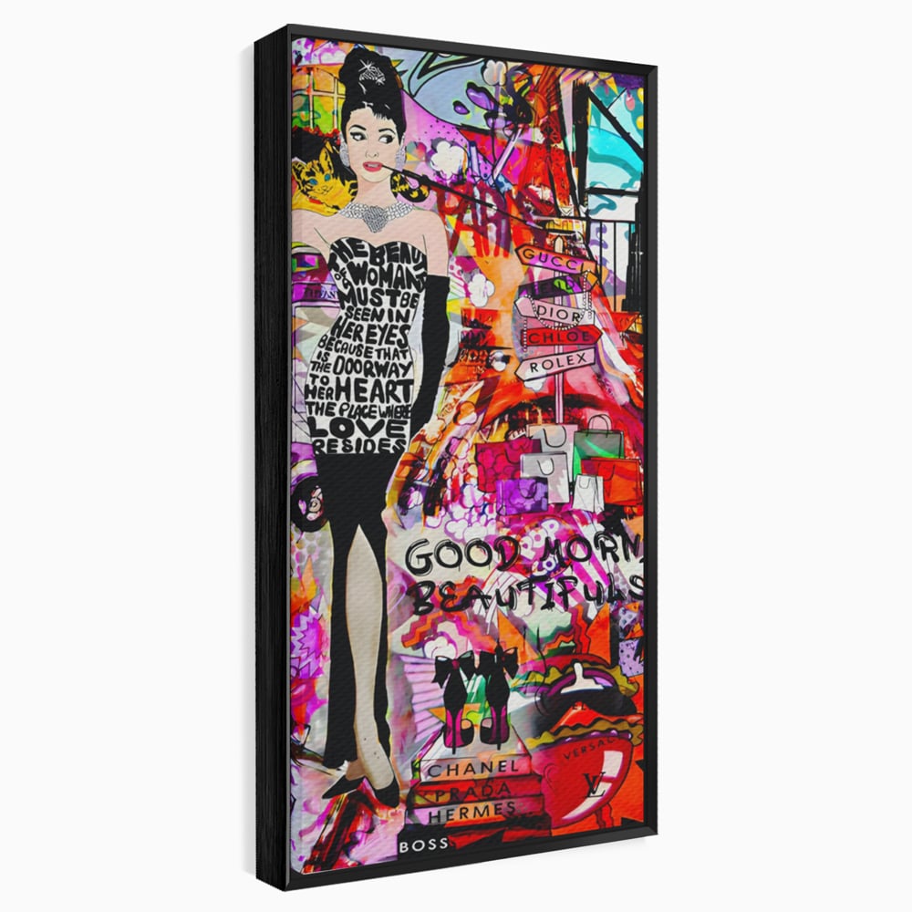 Tablou Canvas Premium LuxCanva® C1133, All About Brands , Culori, Pop Art Painting, Girl, Brands, Living Room, Bar, Relaxare, Culori Vibrante