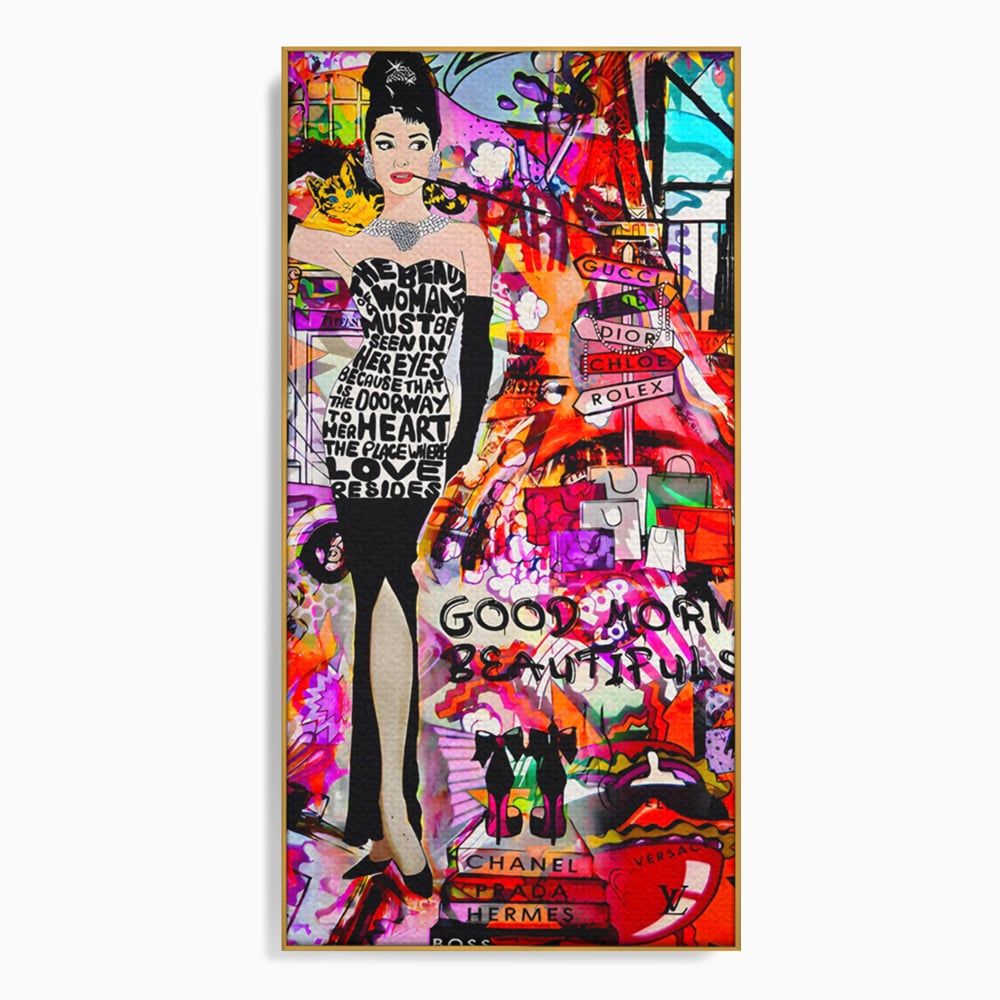 Tablou Canvas Premium LuxCanva® C1133, All About Brands , Culori, Pop Art Painting, Girl, Brands, Living Room, Bar, Relaxare, Culori Vibrante