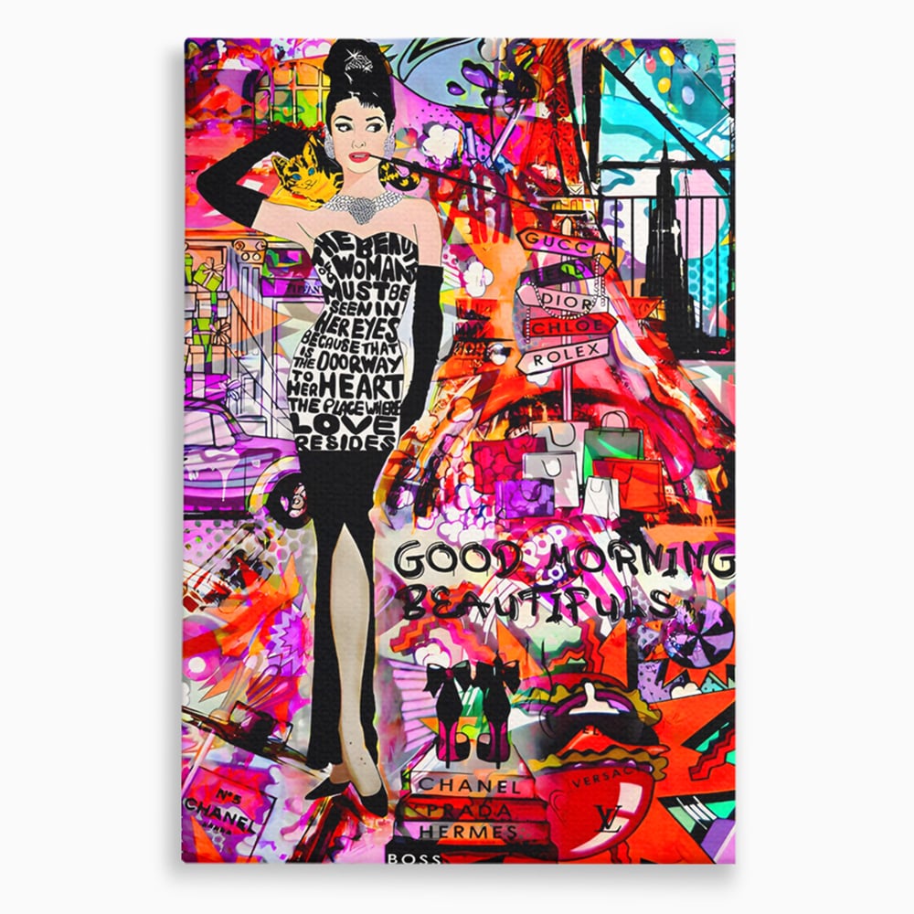 Tablou Canvas Premium LuxCanva® C1133, All About Brands , Culori, Pop Art Painting, Girl, Brands, Living Room, Bar, Relaxare, Culori Vibrante