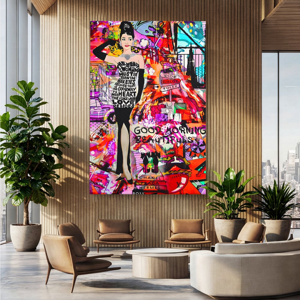 Tablou Canvas Premium LuxCanva® C1133, All About Brands , Culori, Pop Art Painting, Girl, Brands, Living Room, Bar, Relaxare, Culori Vibrante
