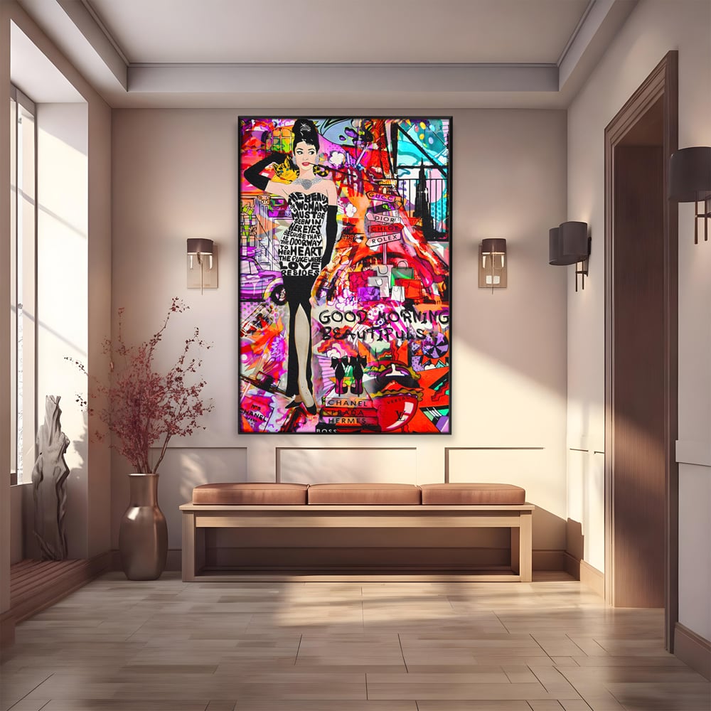 Tablou Canvas Premium LuxCanva® C1133, All About Brands , Culori, Pop Art Painting, Girl, Brands, Living Room, Bar, Relaxare, Culori Vibrante