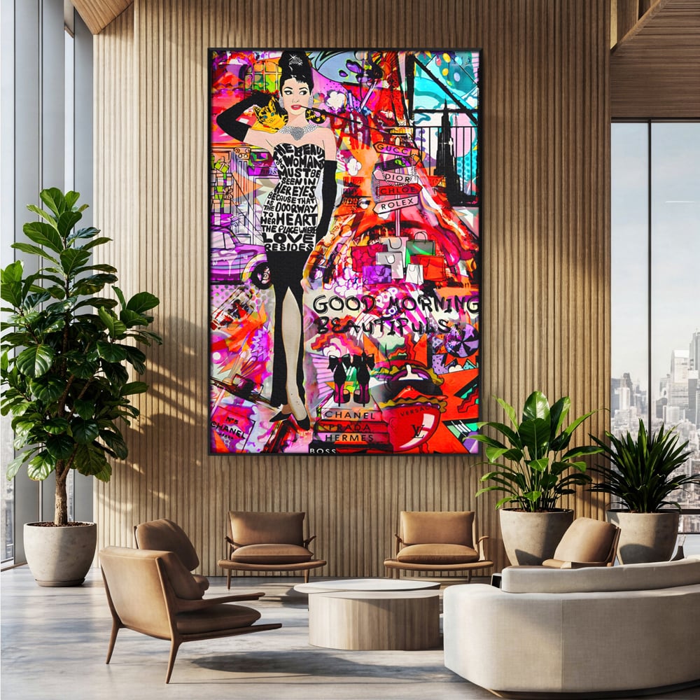 Tablou Canvas Premium LuxCanva® C1133, All About Brands , Culori, Pop Art Painting, Girl, Brands, Living Room, Bar, Relaxare, Culori Vibrante