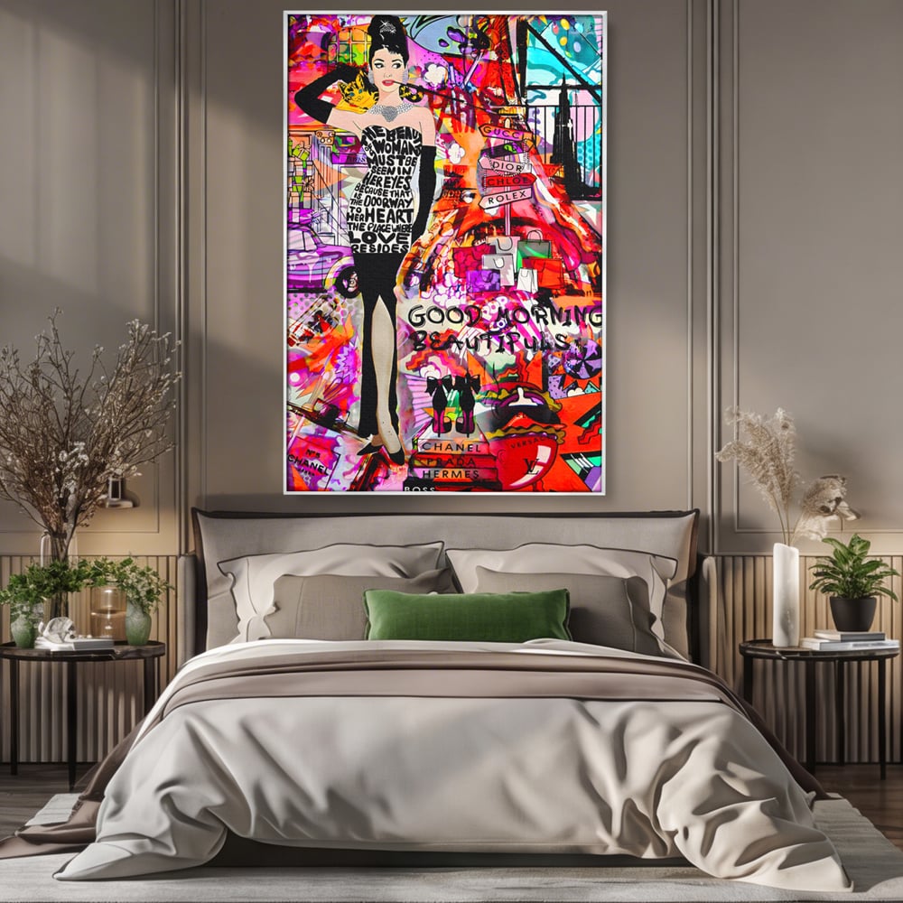 Tablou Canvas Premium LuxCanva® C1133, All About Brands , Culori, Pop Art Painting, Girl, Brands, Living Room, Bar, Relaxare, Culori Vibrante