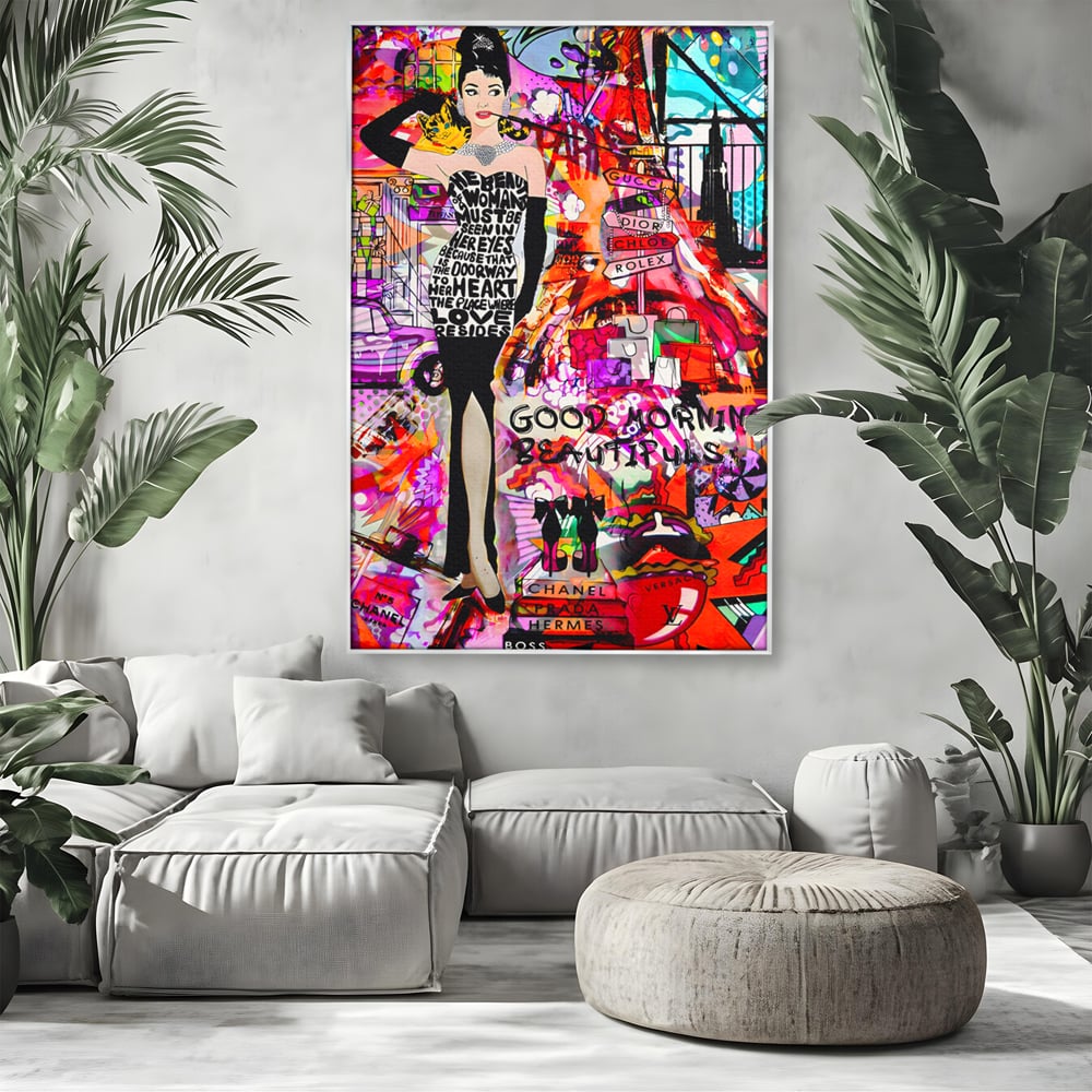 Tablou Canvas Premium LuxCanva® C1133, All About Brands , Culori, Pop Art Painting, Girl, Brands, Living Room, Bar, Relaxare, Culori Vibrante