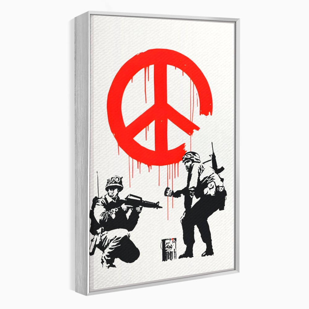 Tablou Canvas Premium LuxCanva® C1134, No War Just Peace , Culori, Army, Soldier, World, Living Room, Bar, Relaxare, Culori Vibrante