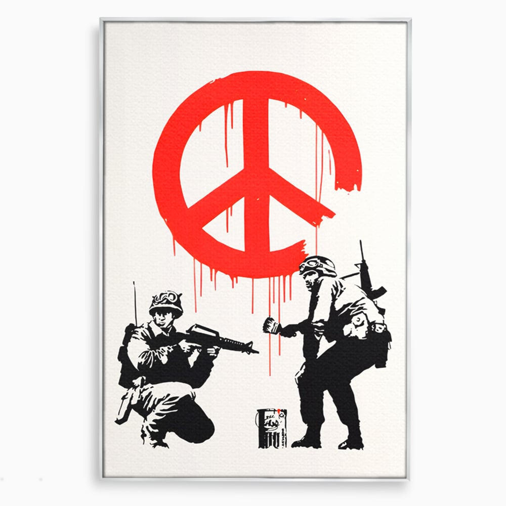 Tablou Canvas Premium LuxCanva® C1134, No War Just Peace , Culori, Army, Soldier, World, Living Room, Bar, Relaxare, Culori Vibrante
