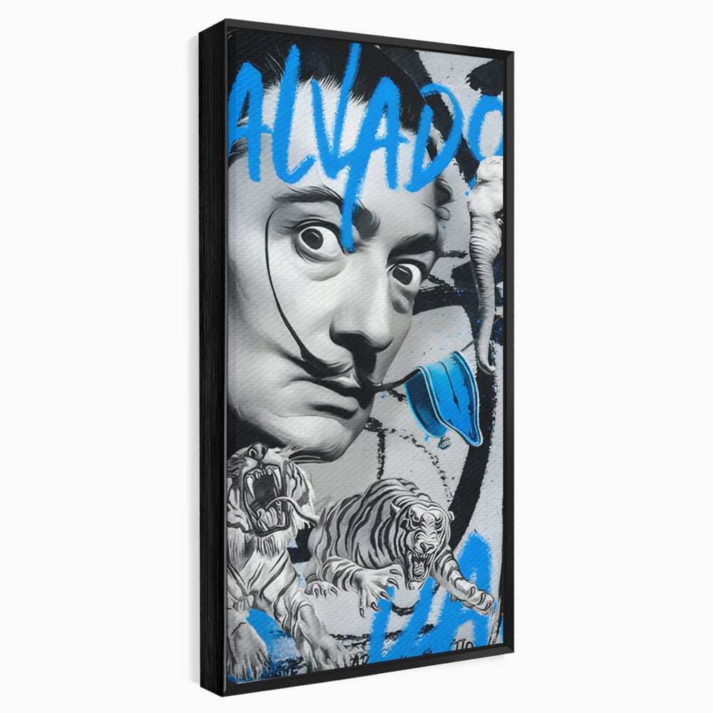 Leinwandbilder Premium LuxCanva® C1135, Abstraktes Gemälde von Salvador Dali , Farben, Löwen, Elefanten, Safari, Wohnzimmer, Bar, Entspannend, Lebendige Farben