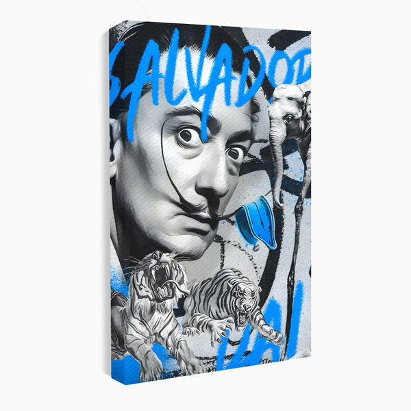 Leinwandbilder Premium LuxCanva® C1135, Abstraktes Gemälde von Salvador Dali , Farben, Löwen, Elefanten, Safari, Wohnzimmer, Bar, Entspannend, Lebendige Farben