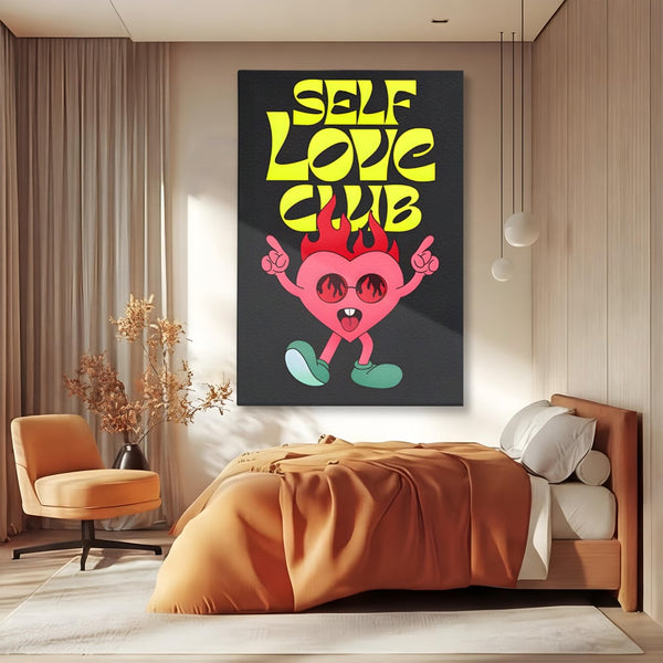 Tablou Canvas Premium LuxCanva® C1136, Happy Dancing Heart , Culori, Joy, Party, Happinness, Living Room, Bar, Relaxare, Culori Vibrante