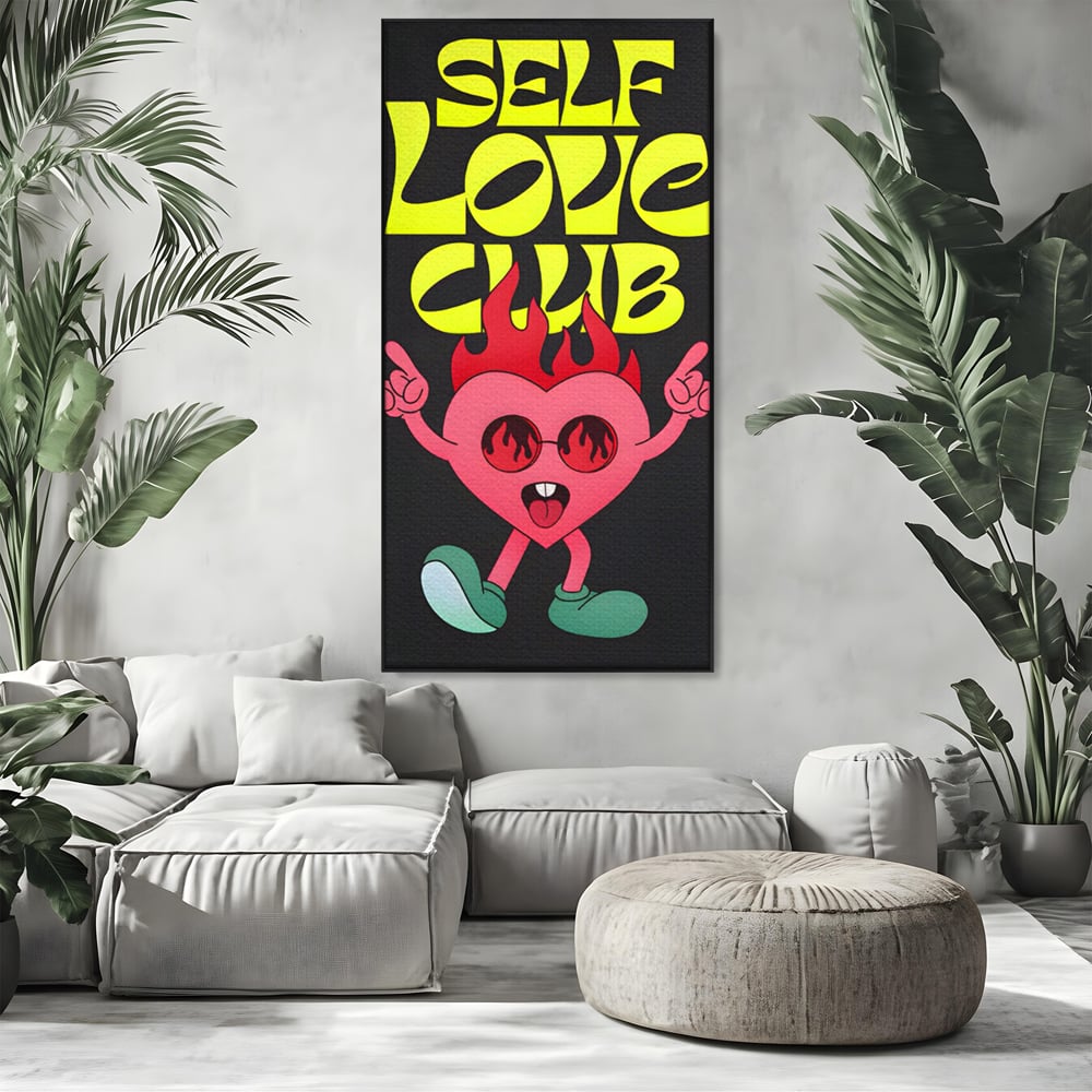 Tablou Canvas Premium LuxCanva® C1136, Happy Dancing Heart , Culori, Joy, Party, Happinness, Living Room, Bar, Relaxare, Culori Vibrante