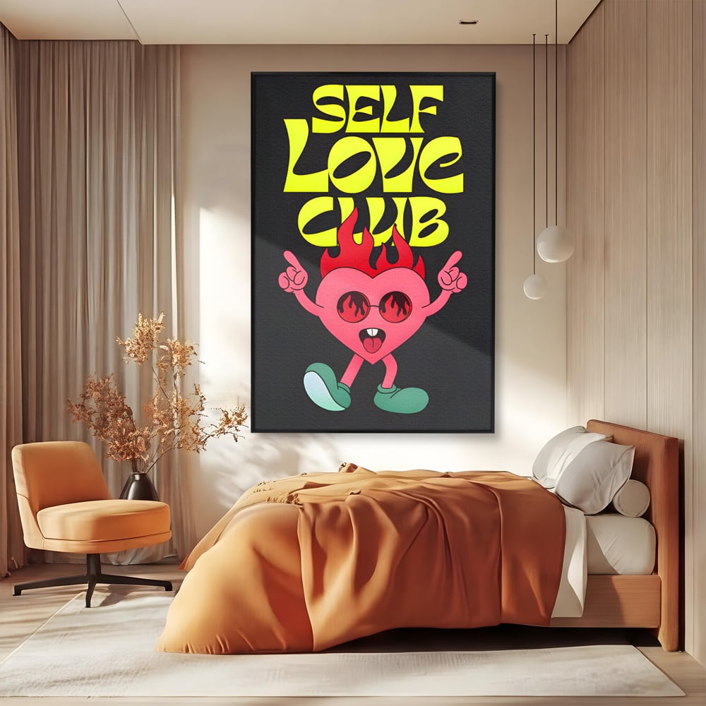 Tablou Canvas Premium LuxCanva® C1136, Happy Dancing Heart , Culori, Joy, Party, Happinness, Living Room, Bar, Relaxare, Culori Vibrante