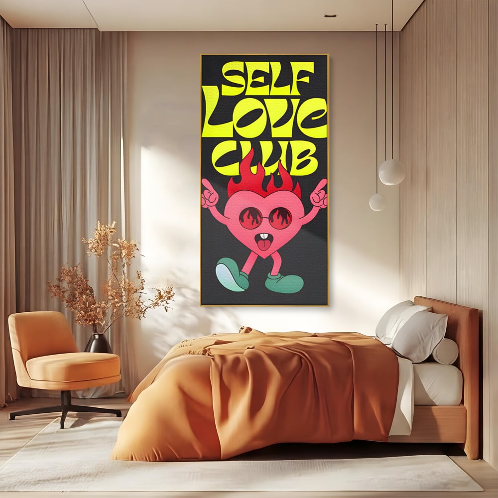 Tablou Canvas Premium LuxCanva® C1136, Happy Dancing Heart , Culori, Joy, Party, Happinness, Living Room, Bar, Relaxare, Culori Vibrante