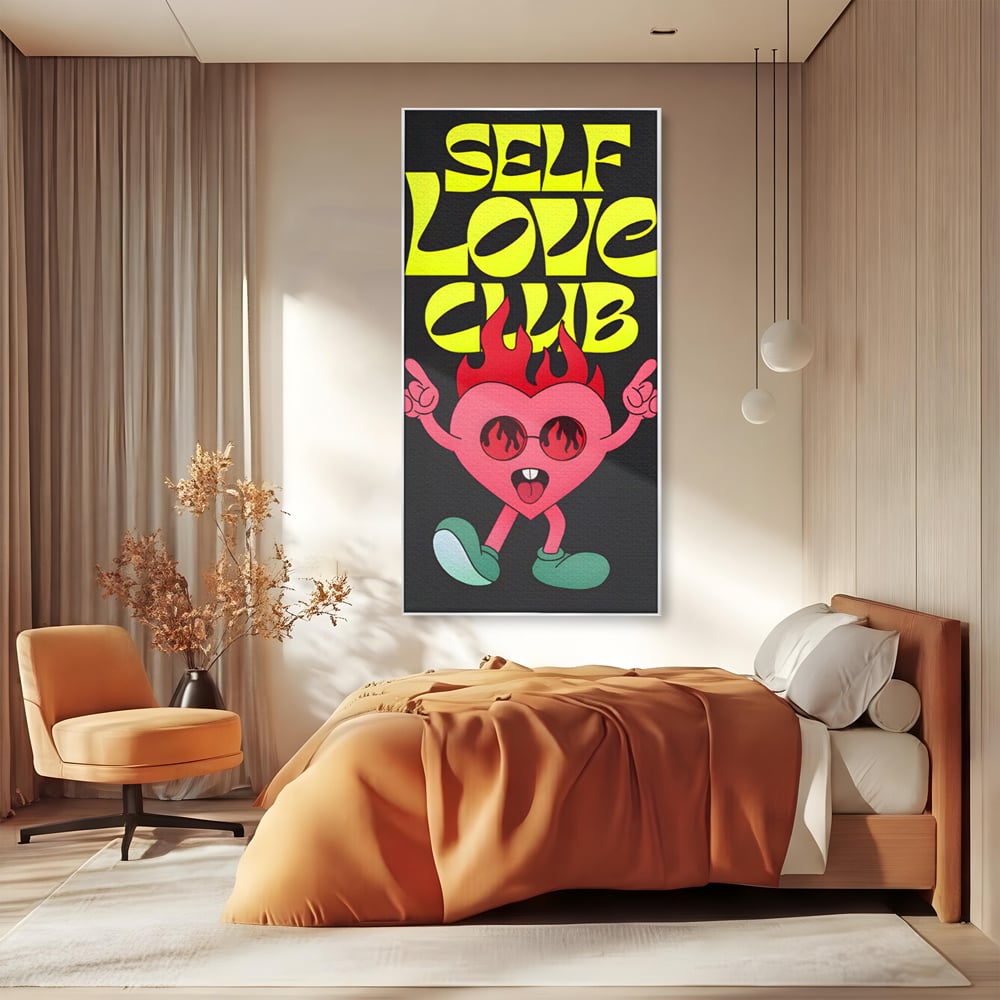Tablou Canvas Premium LuxCanva® C1136, Happy Dancing Heart , Culori, Joy, Party, Happinness, Living Room, Bar, Relaxare, Culori Vibrante