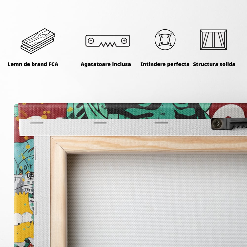 Leinwand Wandkunst Leinwand Premium LuxCanva® C1137, Freiheitsstatue, Farben, Cartoons, Freiheit, Geld, Wohnzimmer, Bar, entspannend, lebendige Farben
