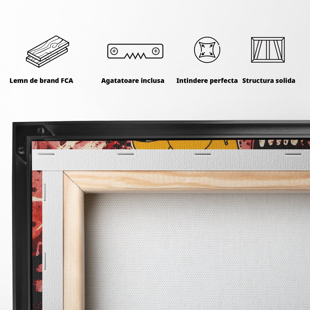 Tablou Canvas Premium LuxCanva® C1138, Smoking Bart , Culori, Cartoons, Simpson, Brands, Living Room, Game Room, Relaxare, Culori Vibrante