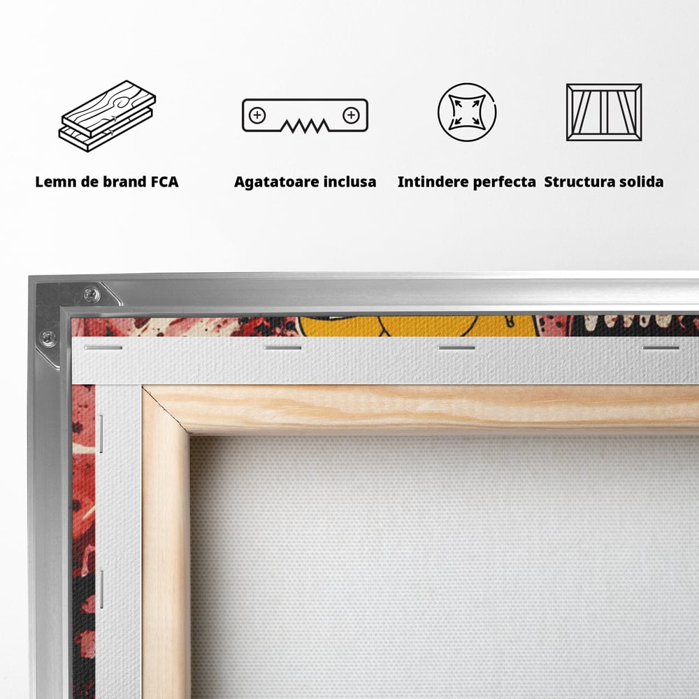 Tablou Canvas Premium LuxCanva® C1138, Smoking Bart , Culori, Cartoons, Simpson, Brands, Living Room, Game Room, Relaxare, Culori Vibrante