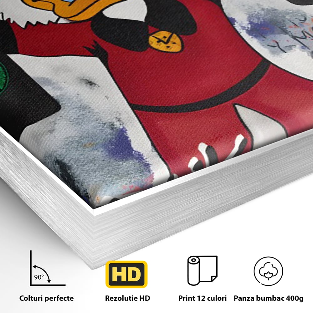 Tablou Canvas Premium, LuxCanva® C1140, Old Donald Ready To Party, Culori, Cartoon Character, Champagne, Good Life, Living Room, Bar, Relaxare, Culori Vibrante