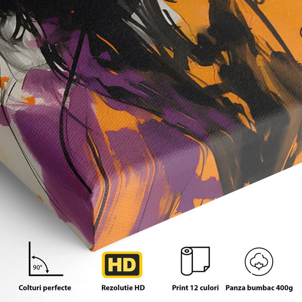 Tablou Canvas Premium LuxCanva® C1141, Classy Lady , Culori, Fashion, Beauty, Living Room, Bar, Relaxare, Culori Vibrante