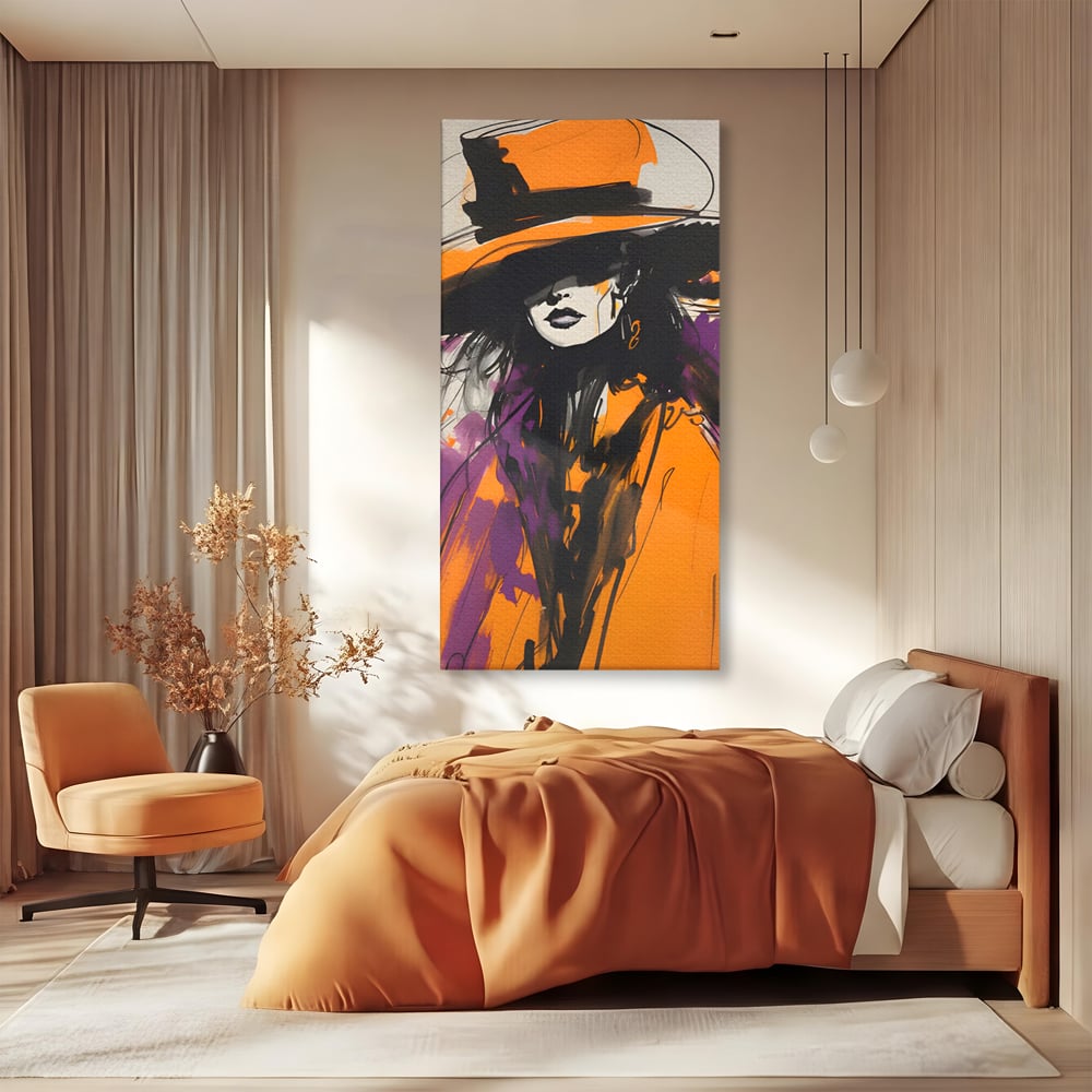 Tablou Canvas Premium LuxCanva® C1141, Classy Lady , Culori, Fashion, Beauty, Living Room, Bar, Relaxare, Culori Vibrante