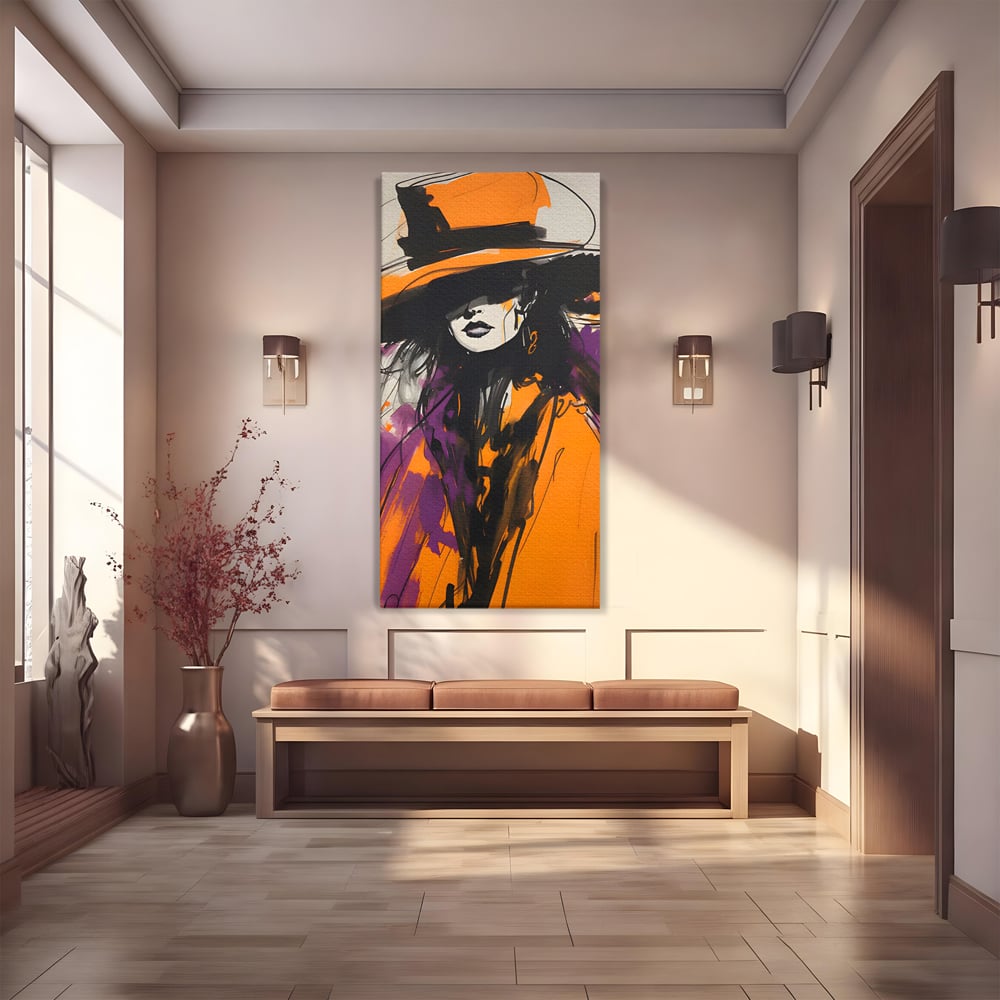 Tablou Canvas Premium LuxCanva® C1141, Classy Lady , Culori, Fashion, Beauty, Living Room, Bar, Relaxare, Culori Vibrante