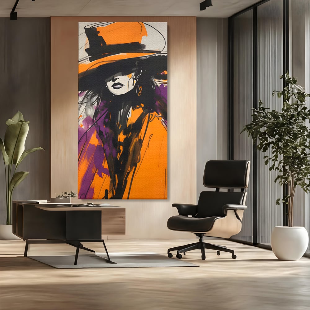 Tablou Canvas Premium LuxCanva® C1141, Classy Lady , Culori, Fashion, Beauty, Living Room, Bar, Relaxare, Culori Vibrante