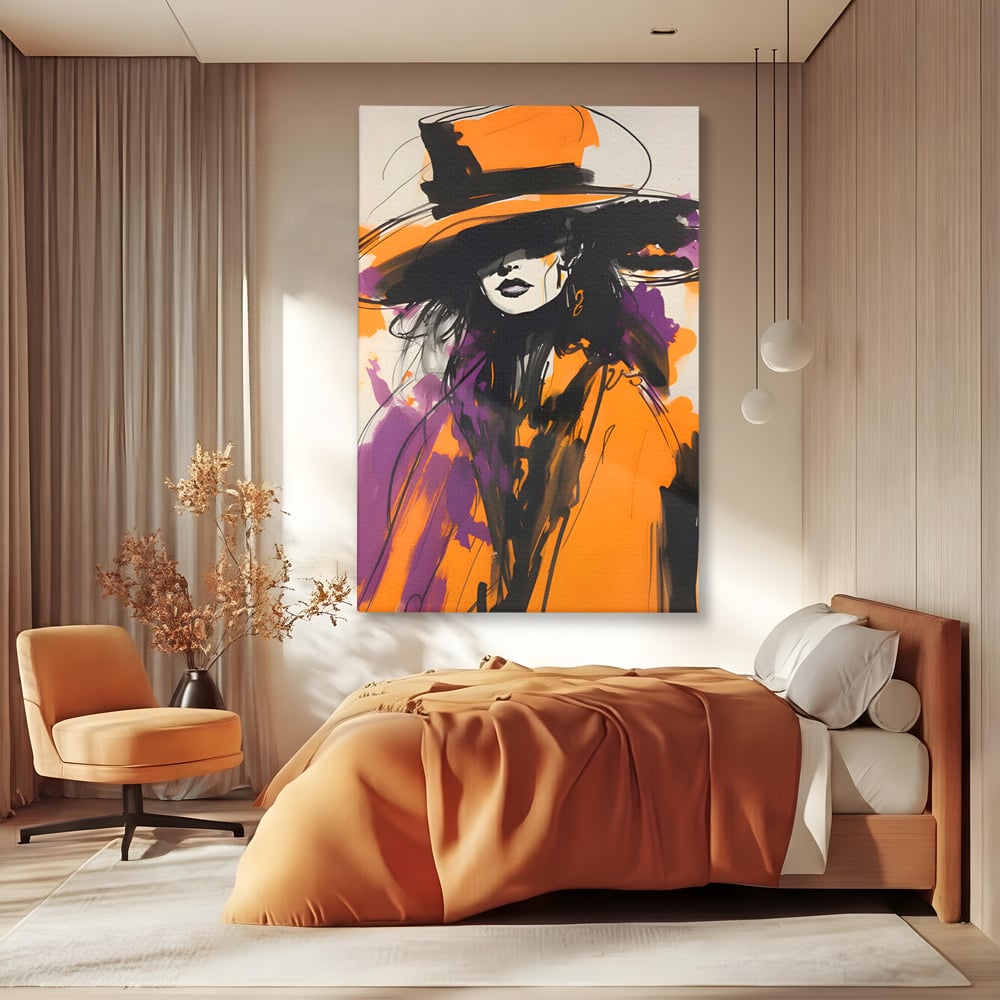 Tablou Canvas Premium LuxCanva® C1141, Classy Lady , Culori, Fashion, Beauty, Living Room, Bar, Relaxare, Culori Vibrante