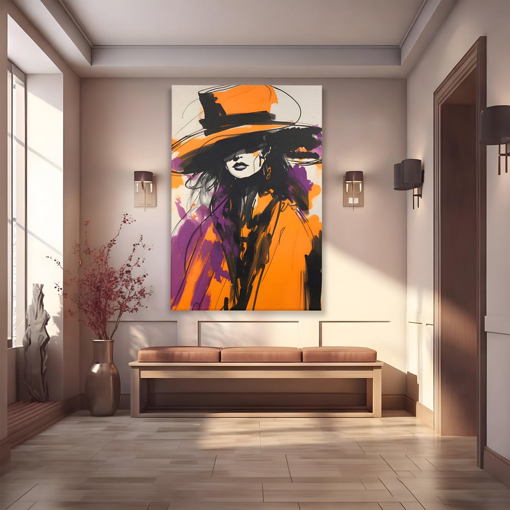 Tablou Canvas Premium LuxCanva® C1141, Classy Lady , Culori, Fashion, Beauty, Living Room, Bar, Relaxare, Culori Vibrante