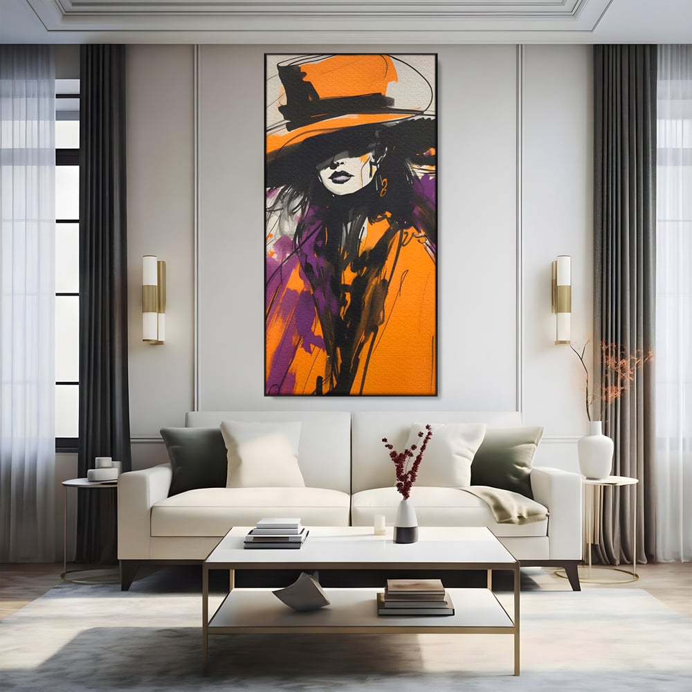 Tablou Canvas Premium LuxCanva® C1141, Classy Lady , Culori, Fashion, Beauty, Living Room, Bar, Relaxare, Culori Vibrante