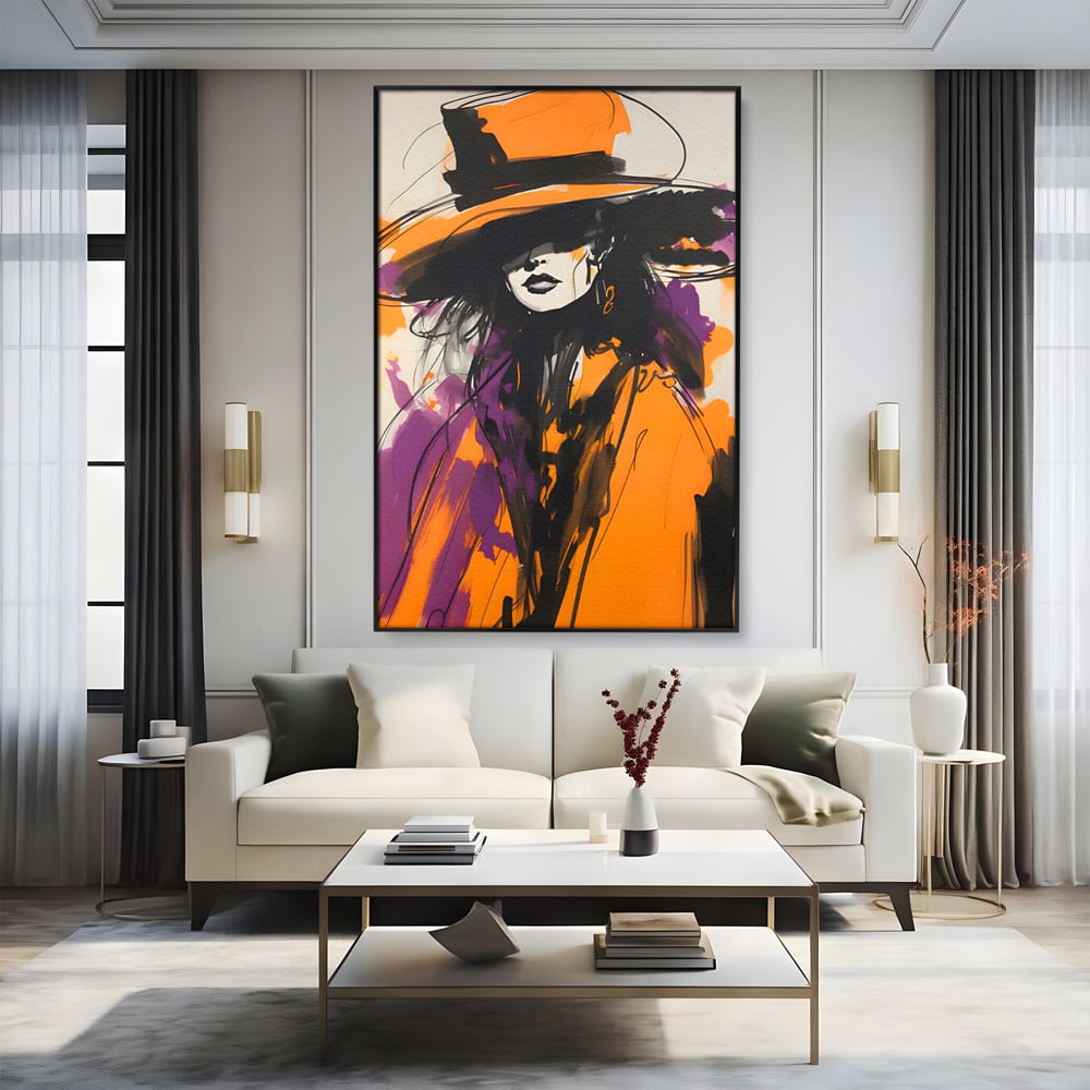 Tablou Canvas Premium LuxCanva® C1141, Classy Lady , Culori, Fashion, Beauty, Living Room, Bar, Relaxare, Culori Vibrante