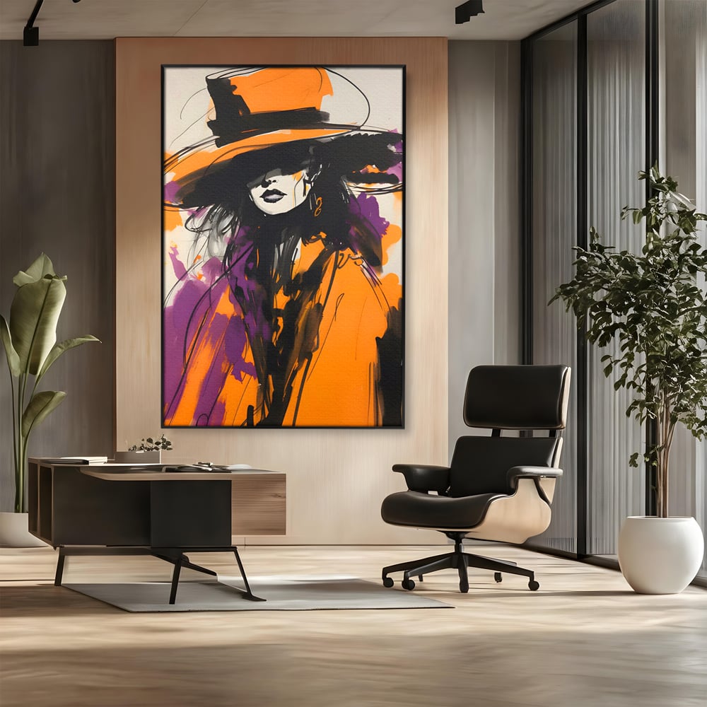 Tablou Canvas Premium LuxCanva® C1141, Classy Lady , Culori, Fashion, Beauty, Living Room, Bar, Relaxare, Culori Vibrante