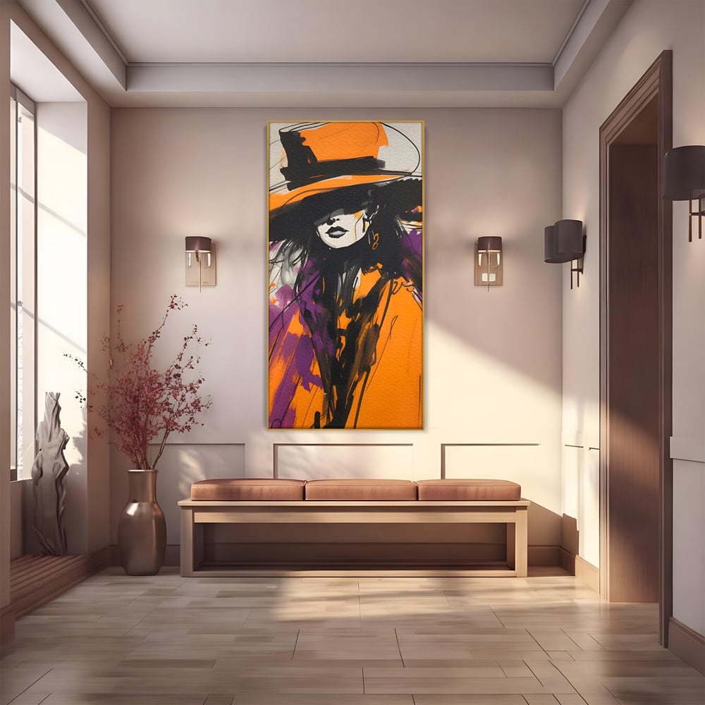 Tablou Canvas Premium LuxCanva® C1141, Classy Lady , Culori, Fashion, Beauty, Living Room, Bar, Relaxare, Culori Vibrante