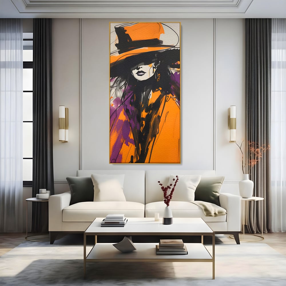 Tablou Canvas Premium LuxCanva® C1141, Classy Lady , Culori, Fashion, Beauty, Living Room, Bar, Relaxare, Culori Vibrante