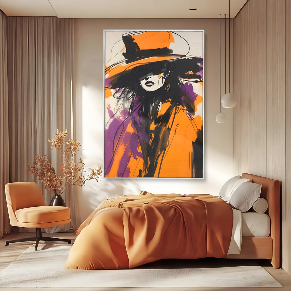Tablou Canvas Premium LuxCanva® C1141, Classy Lady , Culori, Fashion, Beauty, Living Room, Bar, Relaxare, Culori Vibrante