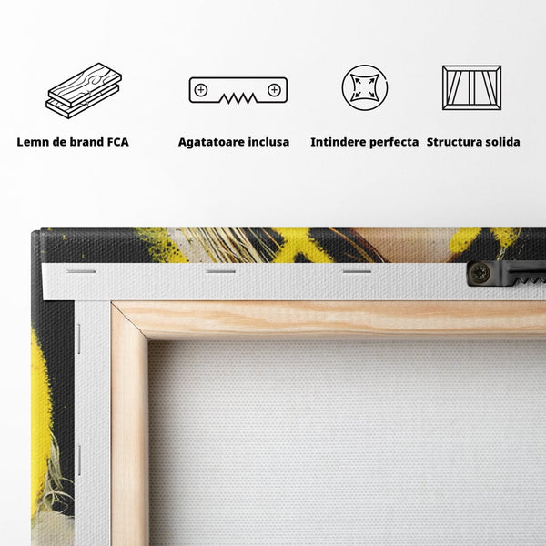 Tablou Canvas Premium LuxCanva® C1142, Kurt Kobain , Culori, Artist, Icon, Musician, Living Room, Bar, Relaxare, Culori Vibrante