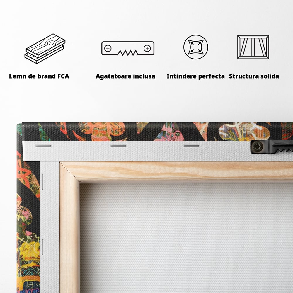 Tablou Canvas Premium LuxCanva® C1143, Believe , Culori, Pray, God, Divine, Living Room, Relaxare, Culori Vibrante