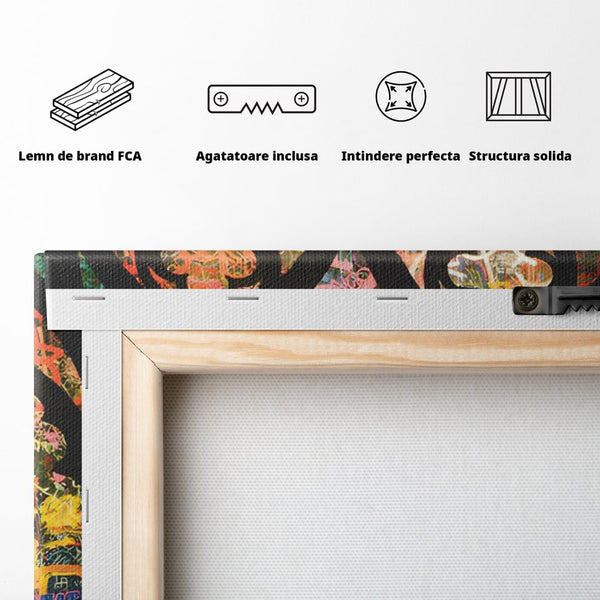 Tablou Canvas Premium LuxCanva® C1143, Believe , Culori, Pray, God, Divine, Living Room, Relaxare, Culori Vibrante