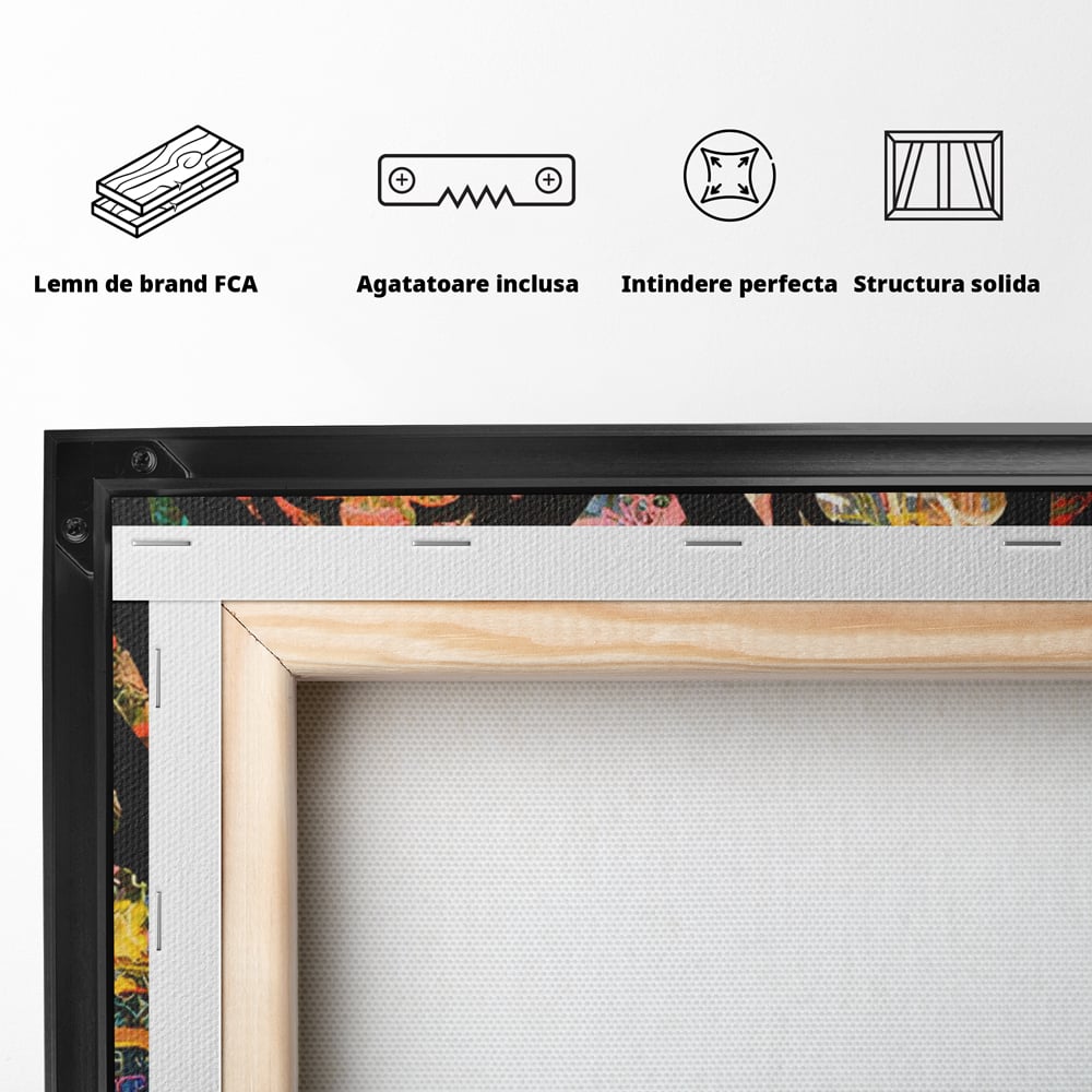 Tablou Canvas Premium LuxCanva® C1143, Believe , Culori, Pray, God, Divine, Living Room, Relaxare, Culori Vibrante
