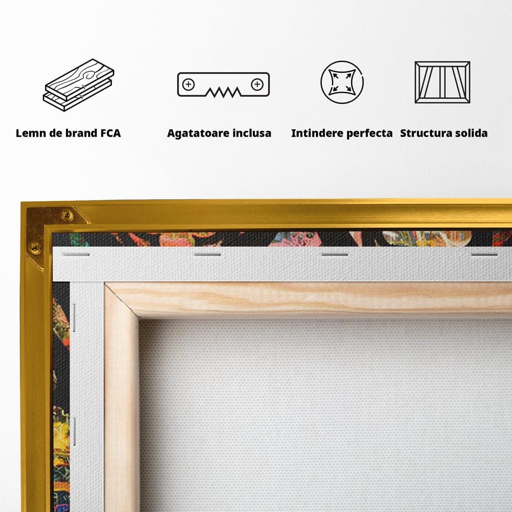 Tablou Canvas Premium LuxCanva® C1143, Believe , Culori, Pray, God, Divine, Living Room, Relaxare, Culori Vibrante