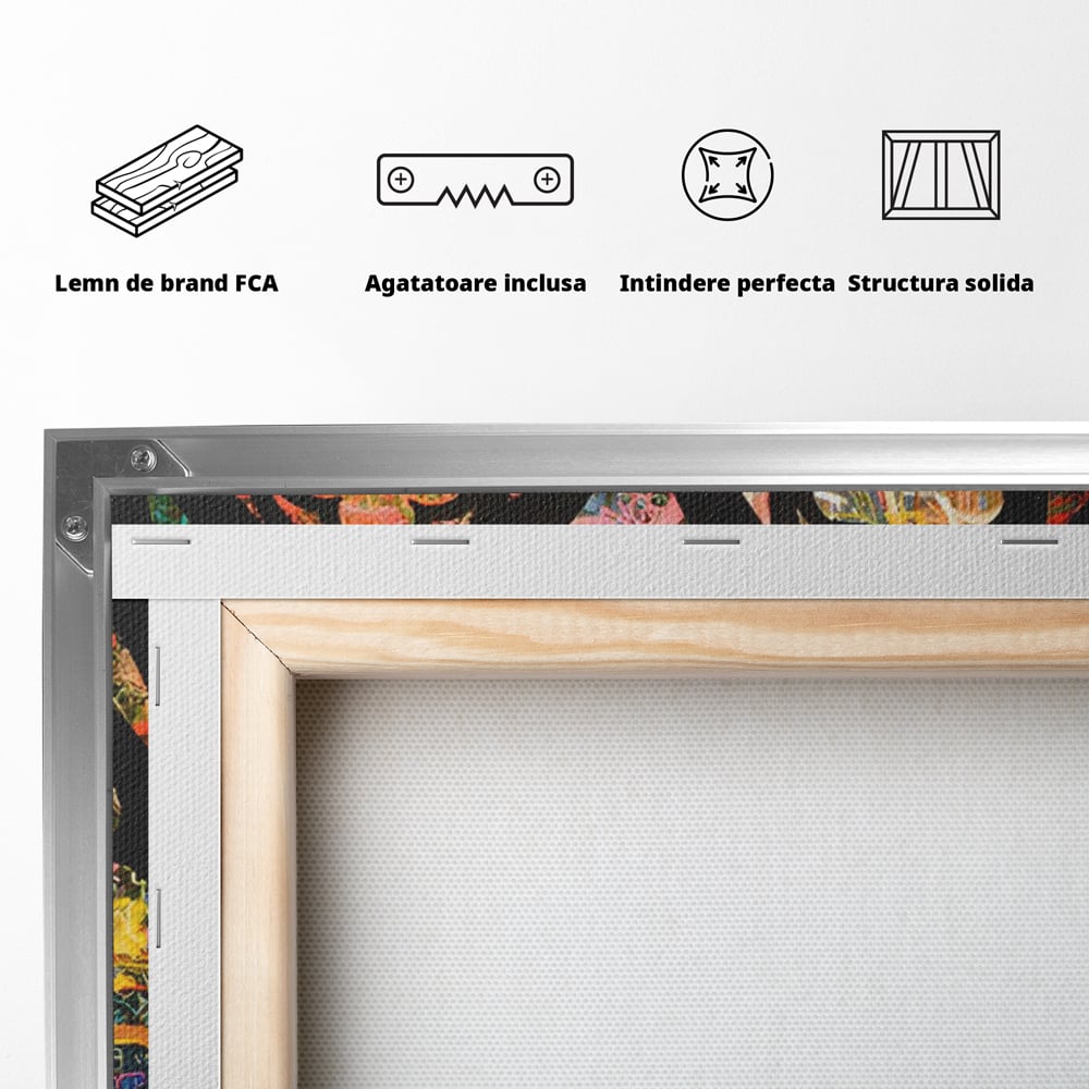 Tablou Canvas Premium LuxCanva® C1143, Believe , Culori, Pray, God, Divine, Living Room, Relaxare, Culori Vibrante