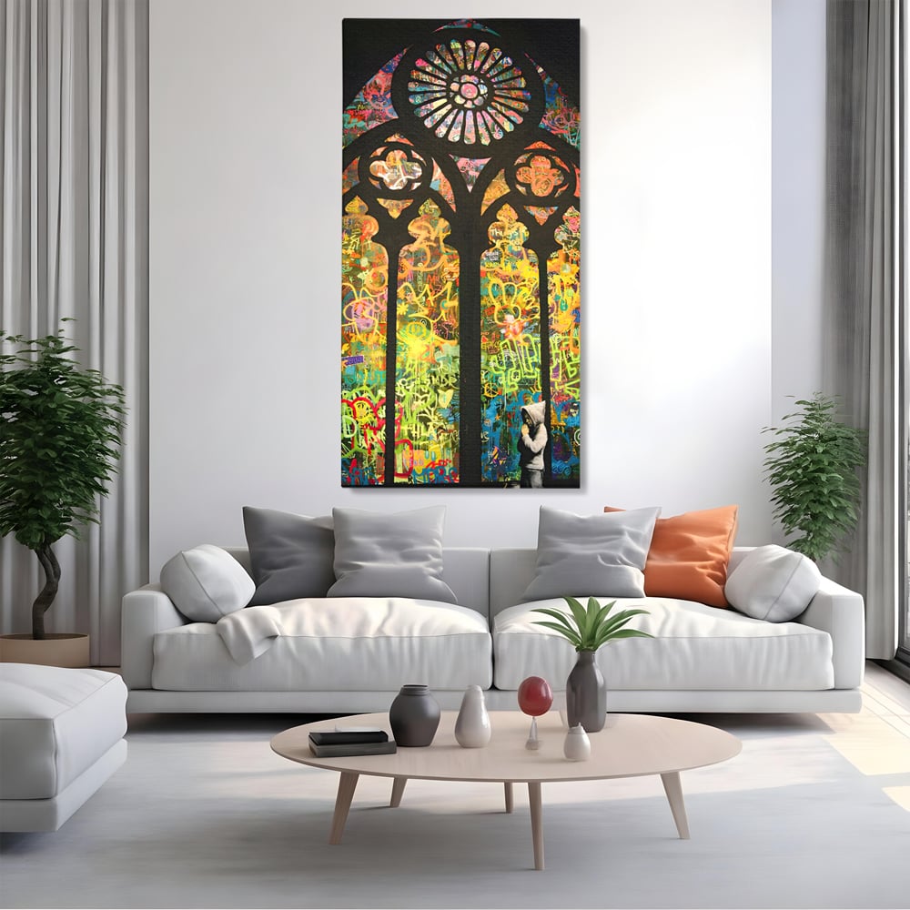Tablou Canvas Premium LuxCanva® C1143, Believe , Culori, Pray, God, Divine, Living Room, Relaxare, Culori Vibrante