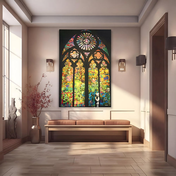 Tablou Canvas Premium LuxCanva® C1143, Believe , Culori, Pray, God, Divine, Living Room, Relaxare, Culori Vibrante