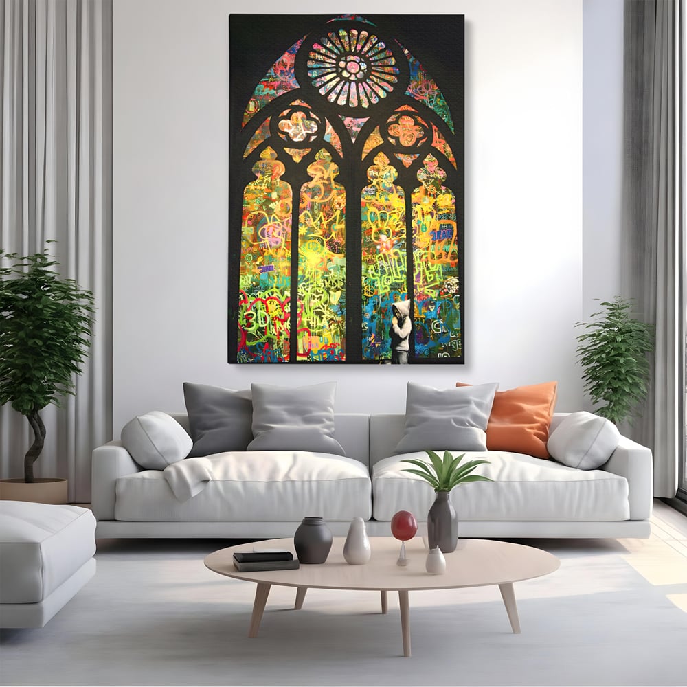 Tablou Canvas Premium LuxCanva® C1143, Believe , Culori, Pray, God, Divine, Living Room, Relaxare, Culori Vibrante