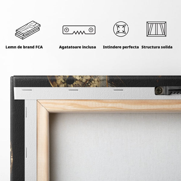 Tablou Canvas Premium LuxCanva® C1145, Old Golden Leaf , Culori, Nature, Time, Age, Living Room, Relaxare, Culori Vibrante