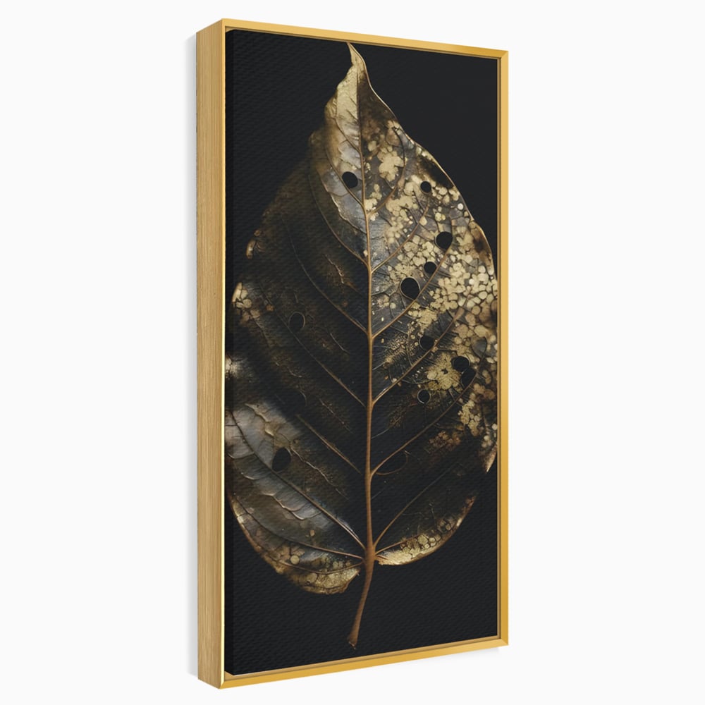 Tablou Canvas Premium LuxCanva® C1145, Old Golden Leaf , Culori, Nature, Time, Age, Living Room, Relaxare, Culori Vibrante