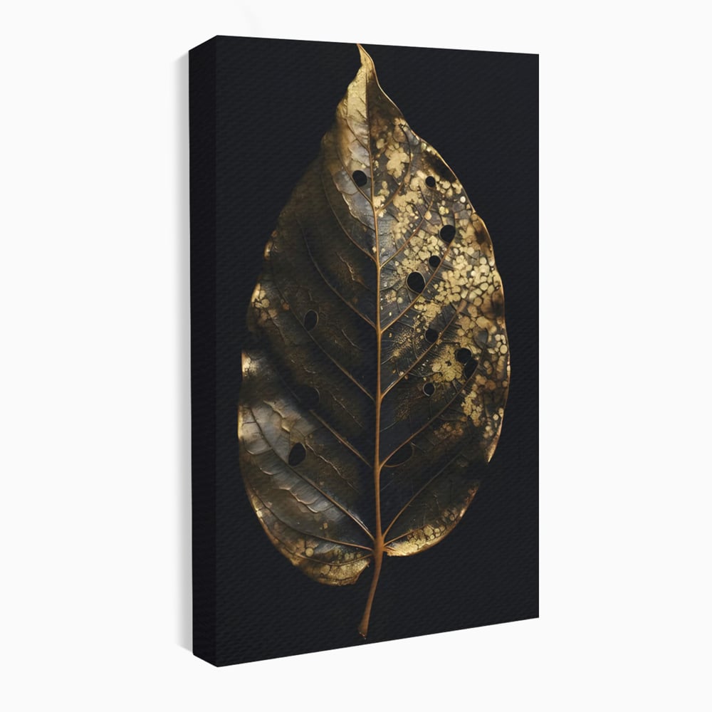 Tablou Canvas Premium LuxCanva® C1145, Old Golden Leaf , Culori, Nature, Time, Age, Living Room, Relaxare, Culori Vibrante